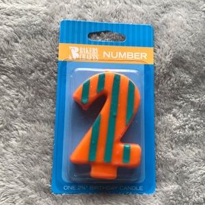 NIB Bakery Crafts Birthday Candle Number 2